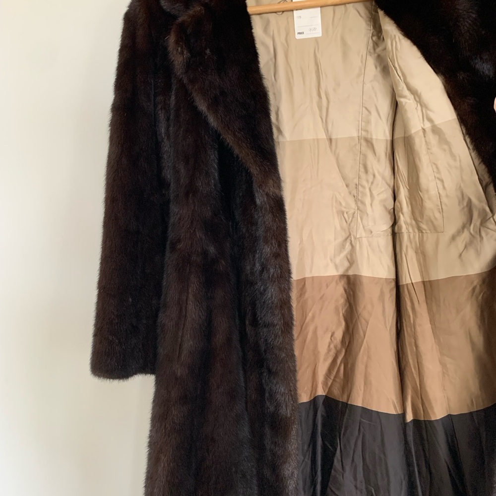 Luxurious Dark Brown Fur Coat